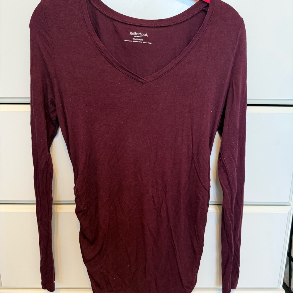 2 Well Loved Maternity Long Sleeve Shirts